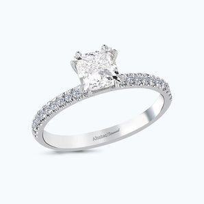 1.22 ct Look Lab Grown Diamond Solitaire Engagement Ring