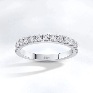 0.50 ct. Halbmemoire Diamantring