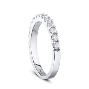 0.50 ct. Halbmemoire Diamantring